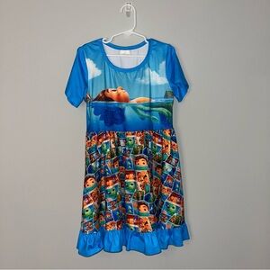 Blue Kids Disney Luca Casual Dress 7/8